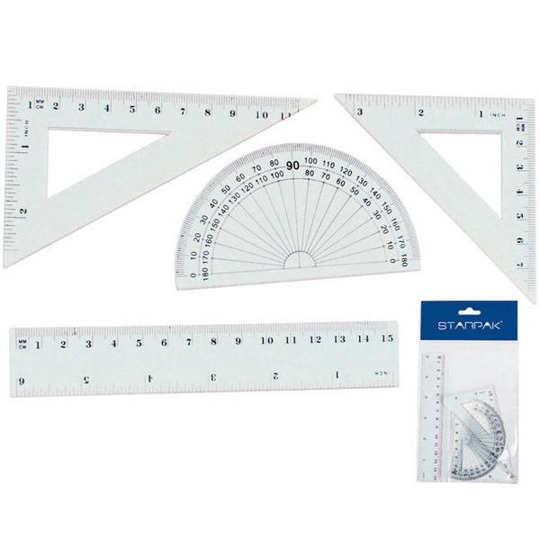 Starpak Zestaw geometryczny 4 elementy, 15cm