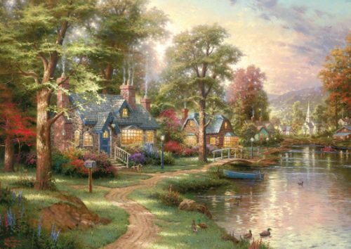 Schmidt Spiele Puzzle 1500 el. THOMAS KINKADE Nad jeziorem SHP024