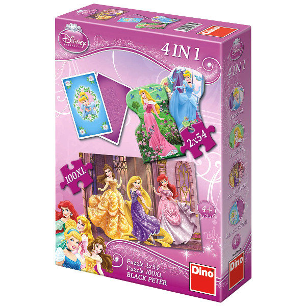 Dino Puzzle 4w1 Księżniczki Z3248 (100 i 2 x 54 elementy)
