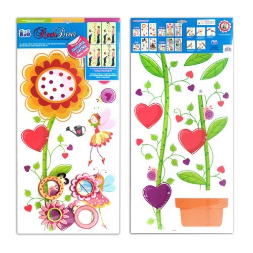 Euro-Trade Stickerboo Dekoracja ścienna kwiaty