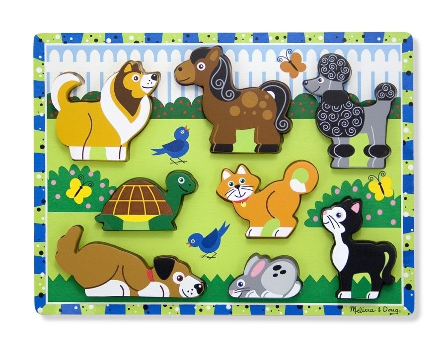 Melissa & Doug Drewniane Puzzle puzzle 3D Zwierzątka 13724