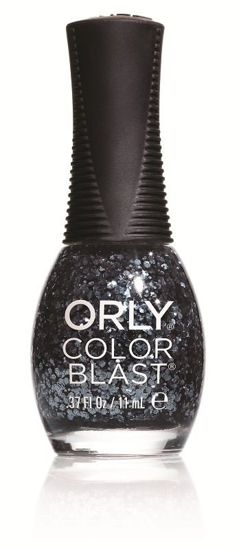 Orly Color Blast, lakier, Gunmetal Chunky Glitter, 11 ml