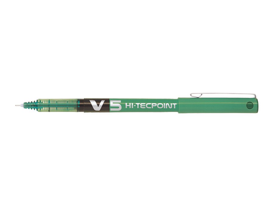 Hi-Tecpoint V5 Pióro kulkowe z płynnym tuszem Zielony Fine