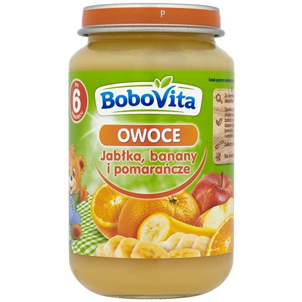 Nutricia BOBOVITA Jabłka, banany i pomarańcze po 6 m-cu 190 g