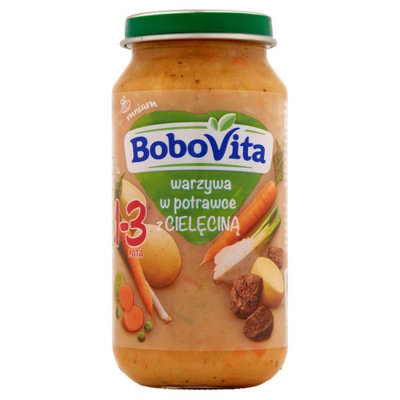 Nutricia CUIJK B.V BoboVita Obiad Warzywa w potrawce z cielęciną po 12 miesiącu 250 g