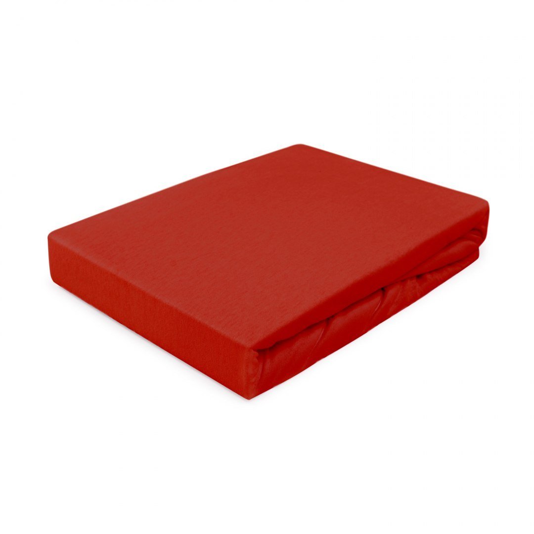 Darymex Prześcieradło Jersey z gumką 150-160x200 kolor czerwień