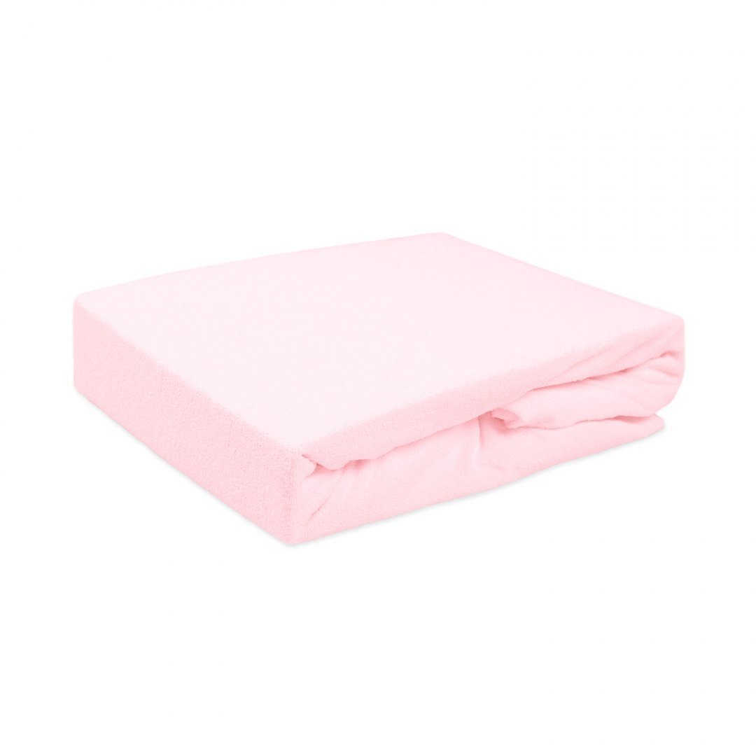 Darymex Prześcieradło z gumką Frotte różowe 210/200x220 cm 5907761006928