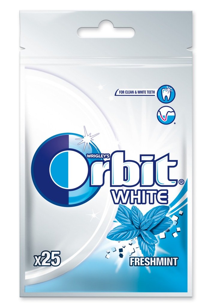 Orbit WHITE FRESH MINT- 25 DRAŻETEK