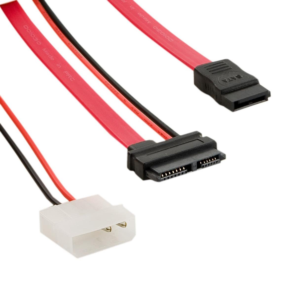 4World Kabel zasilający HDD | Sata 3 |Slimline SATA-SATA | LP4 adapter | 30cm cz (08521)