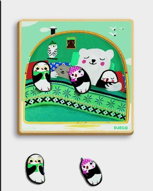 Djeco Drewniana układanka warstwowa Igloo