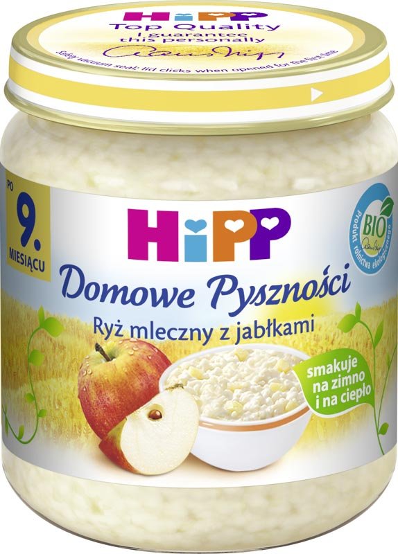 Hipp Deserek BIO - ryż mleczny z jabłkami - bez glutenu i dodatków