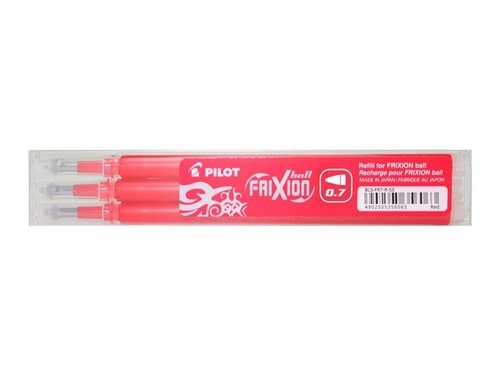 Pilot Wkład Frixion Ball Czerwony Medium 3 sztuki