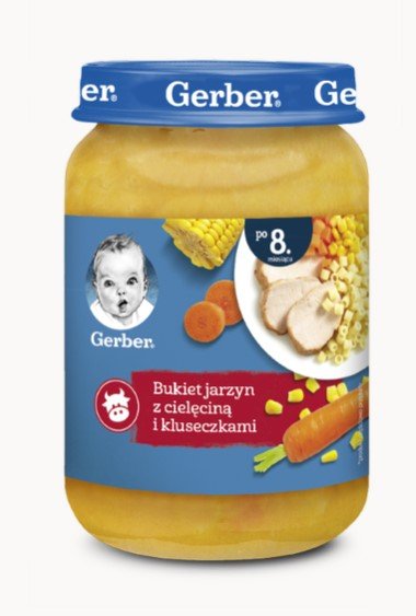 Gerber Obiadek - bukiet jarzyn z cielęciną i kluseczkami po 8 miesiącu