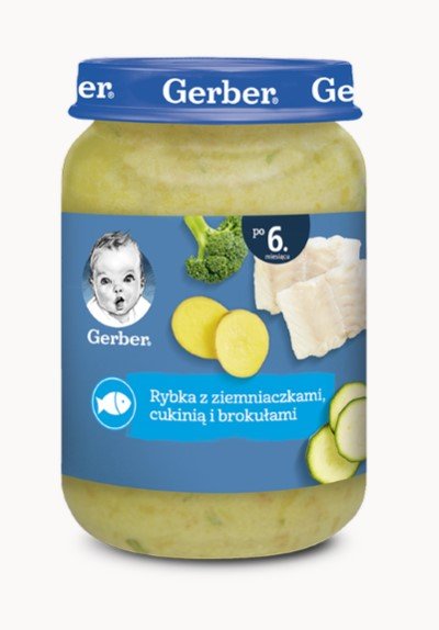 Gerber Obiadek, Ziemniaczki z gotowaną rybką i natką pietruszki, 190 g, 5m+