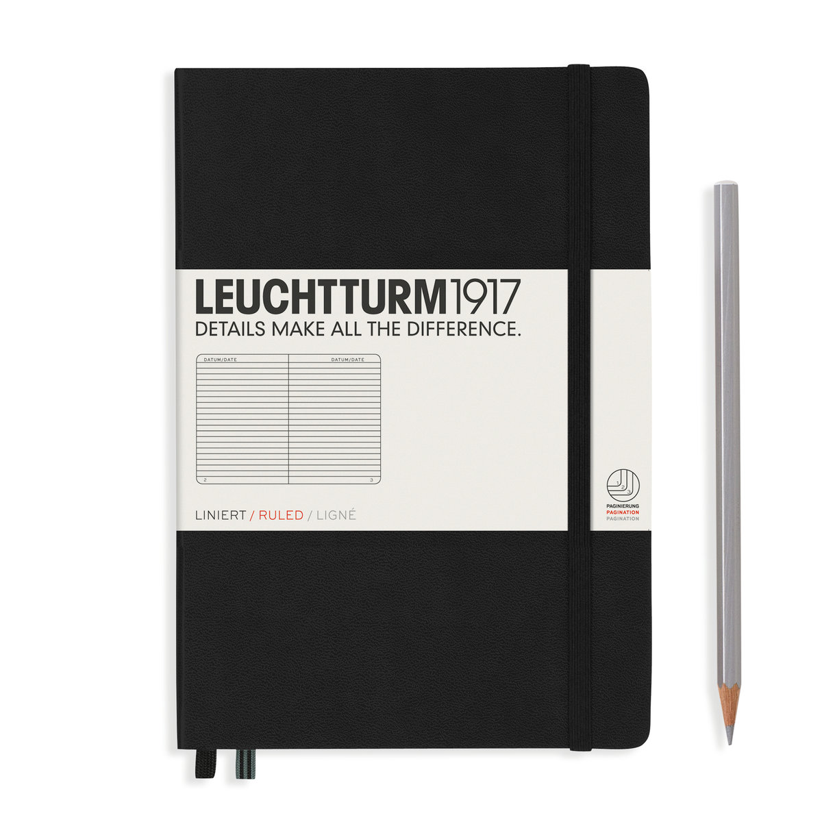 Notatnik Leuchtturm1917 Medium, notes w linie, A5, czarny