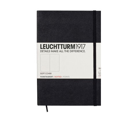 Leuchtturm, Notes Medium, 121 stron, kropki, czarny