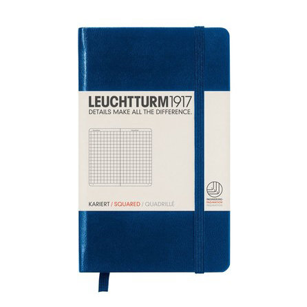 Leuchtturm, Notes Pocket, 185 stron, kratka, granatowy