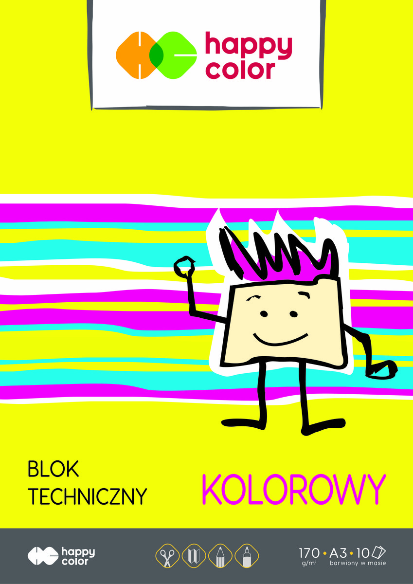 GDD Blok techniczny A3 10 arkuszy 170g kolor