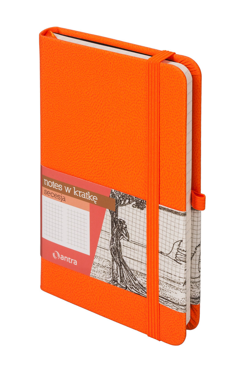 Antra Notes A6 Secesja, kratka, pomarańczowy