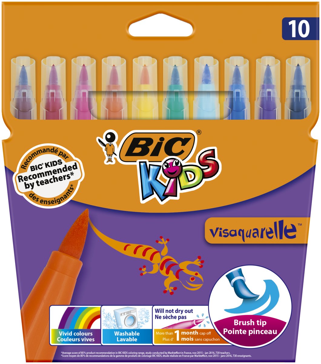 BIC FLAMASTRY VISAQUARELLE x10 828964