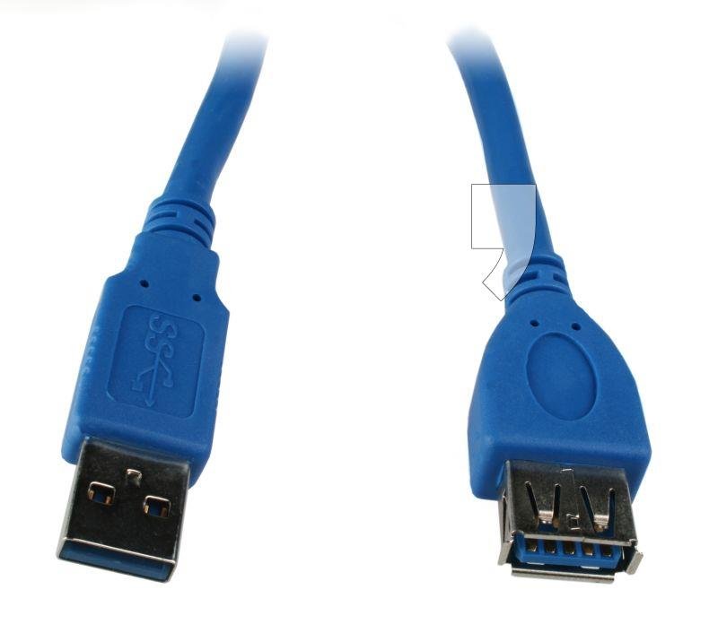 Gembird AM-AF kabel, Przedłużacz USB 3.01.8 m (CCP-USB3-AMAF-6) (CCPUSB3AMAF6)