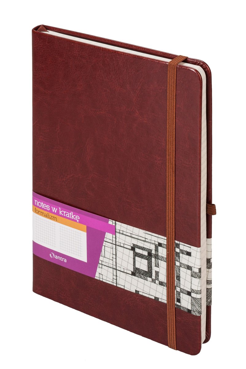 Notes A4 w kratkę Formalizm brązowy