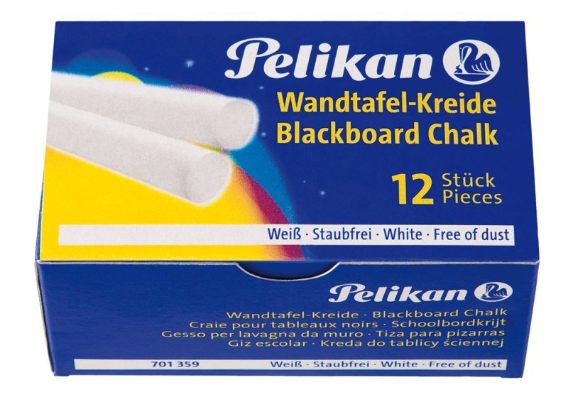 Kreda szkolna, biała, 12 sztuk