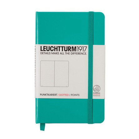 Leuchtturm, Notes Pocket, 185 stron, kropki, szmaragdowy