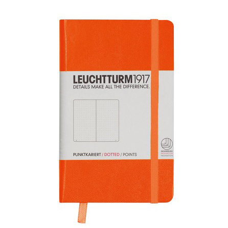 Leuchtturm, Notes Pocket, 185 stron, kropki, pomarańczowy