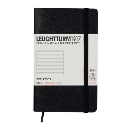 Leuchtturm, Notes Pocket, 121 stron, linia, czarny