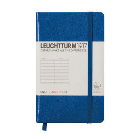 Leuchtturm, Notes Pocket, 185 stron, linia, niebieski