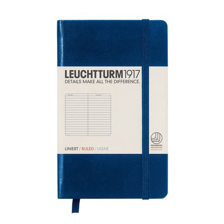 Leuchtturm, Notes Pocket, 185 stron, linia, granatowy