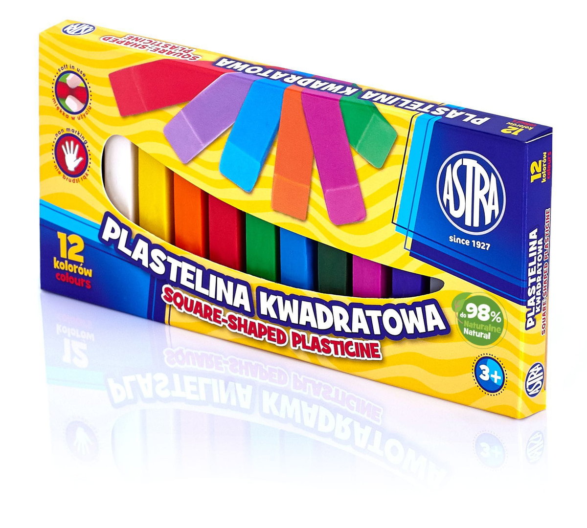 Astra Plastelina 12 kolorów kwadratowa