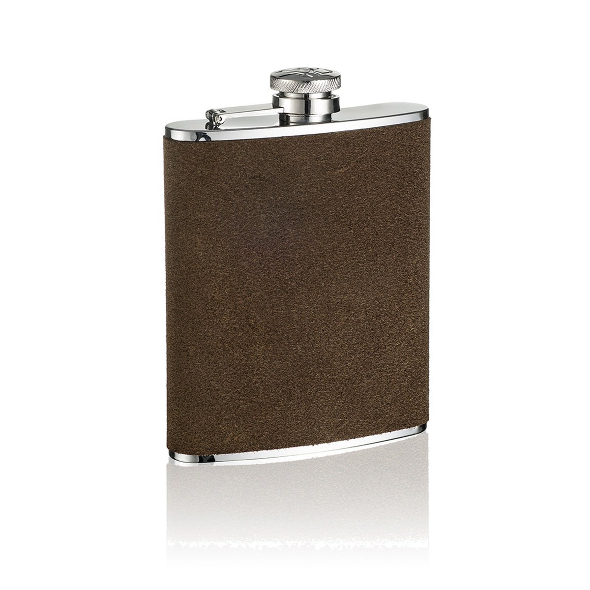 Dan Barmore, Piersiówka, zamszowa, brązowa, 180 ml