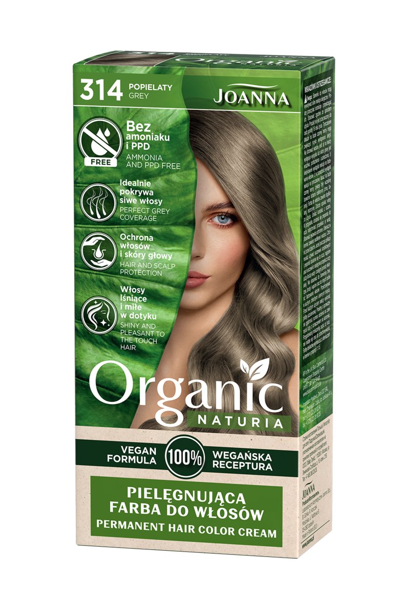 Joanna NATURIA Naturia Organic Farba do włosów 314 popielaty