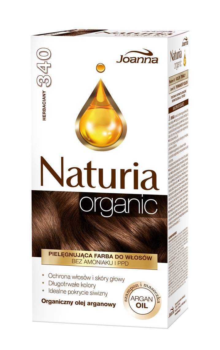 Joanna NATURIA Naturia Organic Farba do włosów 340 herbaciany