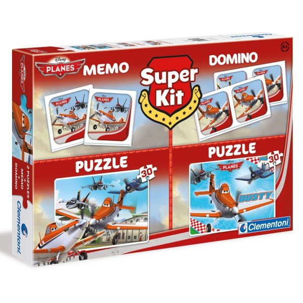 Clementoni PUZZLE 2 x 30 el. + MEMO + DOMINO PLANES