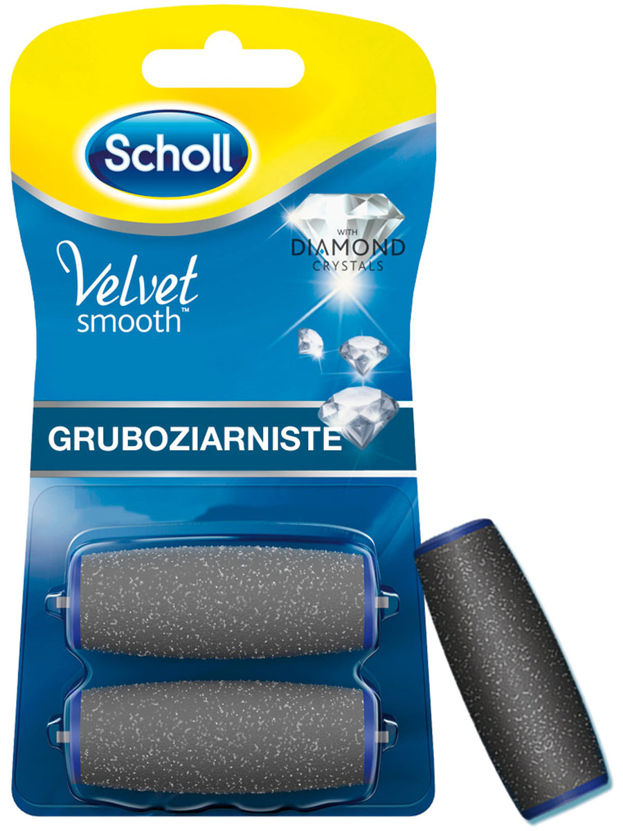Scholl Scholl Velvet Smooth 2 gruboziarniste wymienne głowice obrotowe z kryształkami diamentów