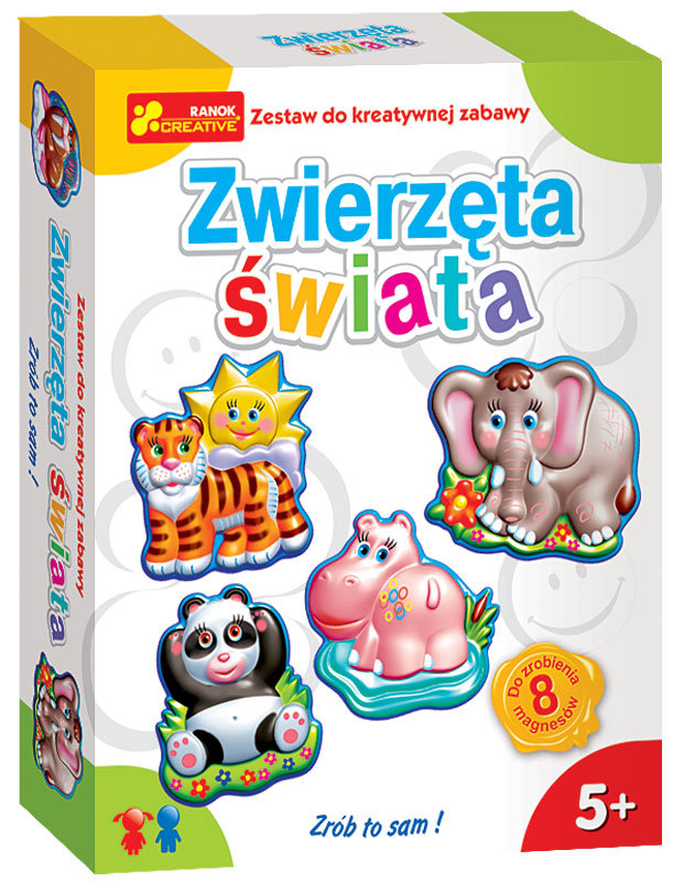 Ranok-Creative Magnesy na lodówkę - zrób to sam, Zwierzęta świata, zestaw kreatywny