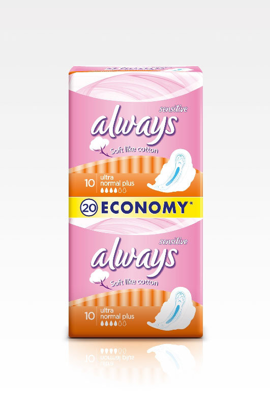 Always ULTRA Ultra Sensitive Normal Plus Podpaski higieniczne 2 x 10 sztuk