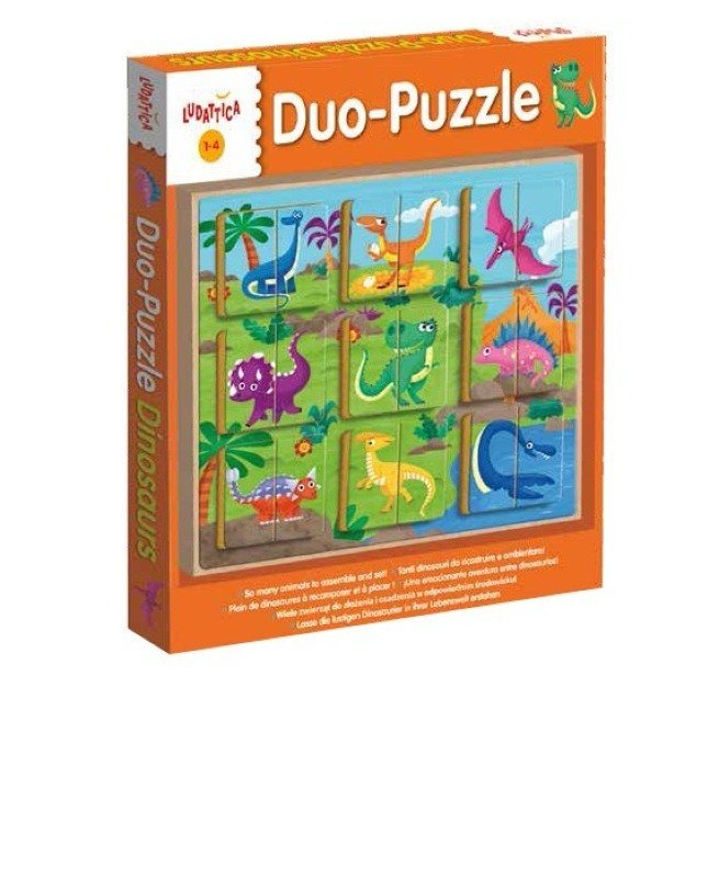 Lisciani Giochi LUDATTICA Duo puzzle Dinozaury DA-49936