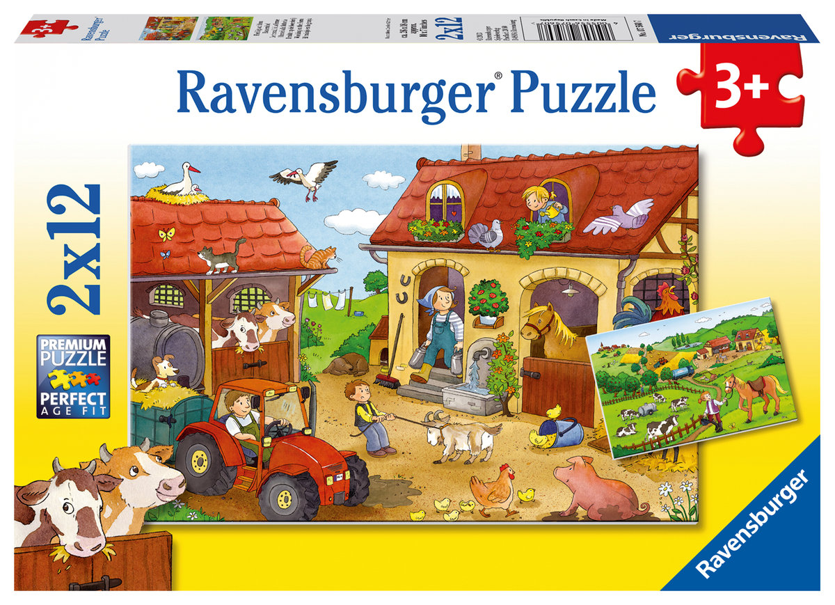 Ravensburger Puzzle Praca na farmie 2x12