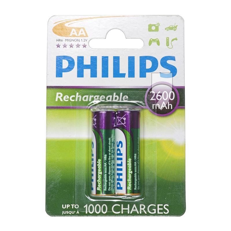 Akumulator AA PHILIPS R6B2A260/10, Ni-MH, 2600 mAh, 1.2 V