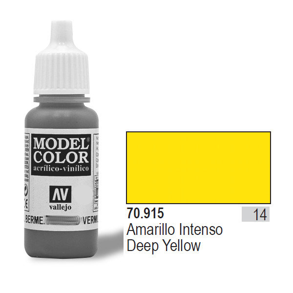 VALLEJO Farba Nr14 Deep Yellow Matt 17ml