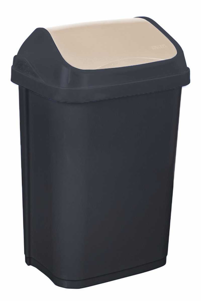 keeeper OKT 10308826000 Swing-Bin pojemnik na śmieci, 50 l, kolor grafitowy/kremowy 1030882600000