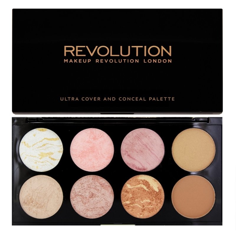Makeup Revolution Blush Palette 8 Zestaw róży,bronzerów i rozświetlaczy Golden Sugar 13g Z oficjalnej polskiej dystrybucji