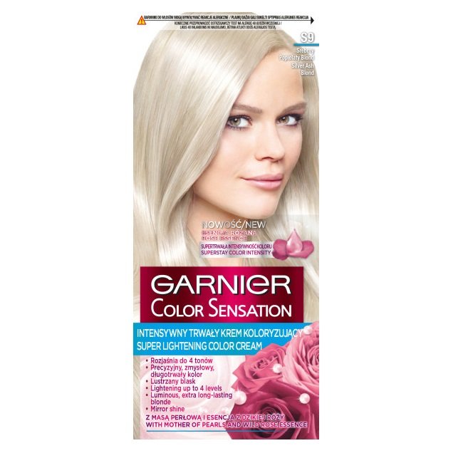 Garnier Garnier Color Sensation krem koloryzujący do włosów S9 Srebrny Popielaty Blond
