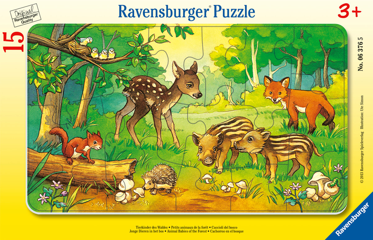 Ravensburger Puzzle ramkowe 15 Zwierzęta z lasu