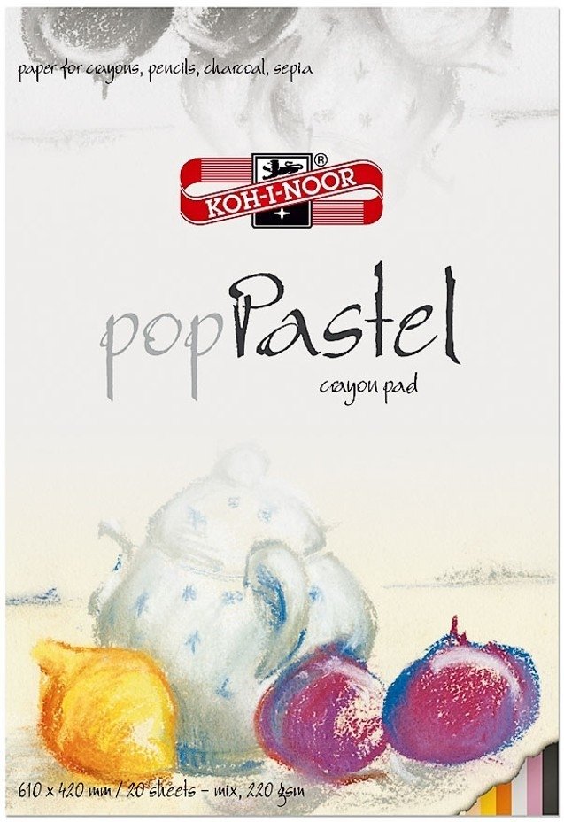 Koh-I-Noor Blok do pasteli Pop Pastel 610x420mm 20 arkuszy kolorowych