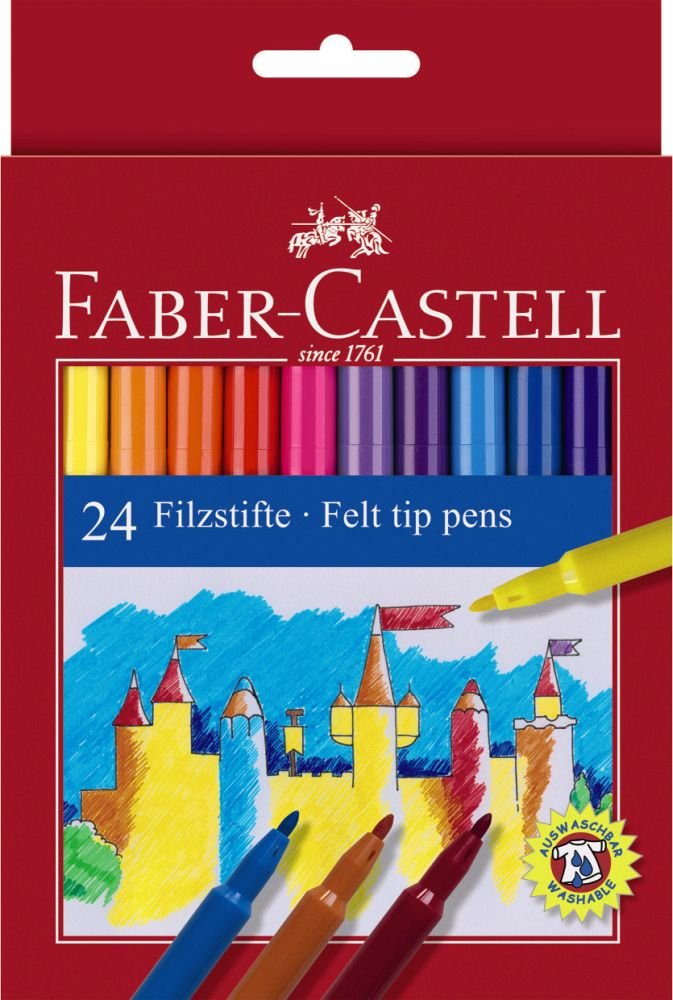 Faber-Castell flamastry zamek, 24 kolory